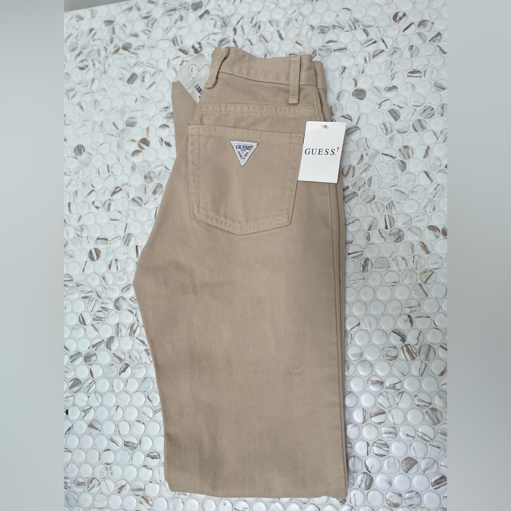 Women’s tan Guess (original fit) Narrow Leg high-waisted jeans size 24 - Picture 2 of 6
